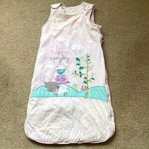 Pitter Patter Baby Girl Pink Sleep Sack Bag Warm Cozy Soft